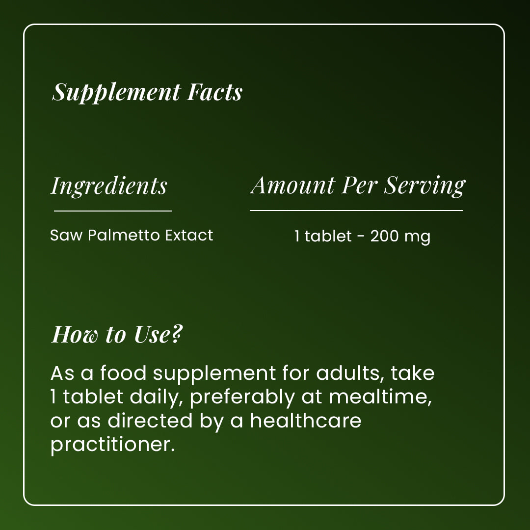 Saw Palmetto Tabletleri 200 mg